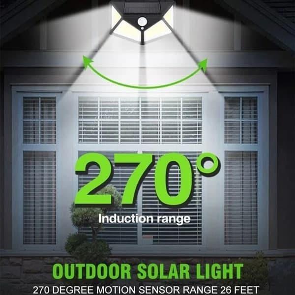 Solar Lights-Bright Solar Wireless Security Motion Sensor 100 Led Night Light for Home and Garden ,Outdoors